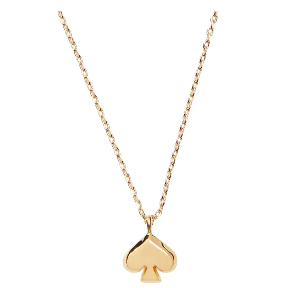 Kate Spade Everyday Spade Gold Necklace New NWT Dust Bag included Jewelry Design - Picture 3 of 3
